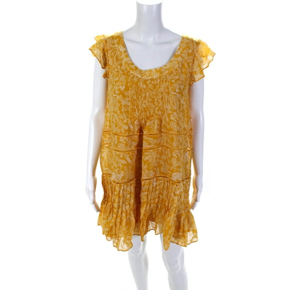 Saloni Womens Floral Print Maggie Dress Mango Rajasthan Cotton Size 10 Saloni Womens Floral Print Maggie Dress Mango Rajasthan Cotton Size 10
